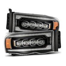 Cargar imagen en el visor de la galería, AlphaRex 02-05 Dodge Ram 1500 NOVA LED Proj Headlights Plank Style Blk w/Activ Light/Seq Signal