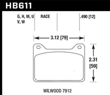 Cargar imagen en el visor de la galería, Hawk Willwood 7912 DTC-70 Race Brake Pads