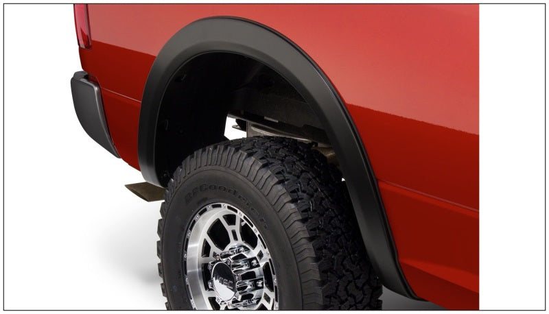 Guardabarros estilo OE de Bushwacker para Dodge Ram 2500 Fleetside 10-18, 4 piezas, caja de 76,3/98,3 pulgadas, color negro