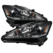 Cargar imagen en el visor de la galería, Spyder Lexus IS 250/350 2006-2010 Projector Headlights DRL Black PRO-YD-LIS06-DRL-BK