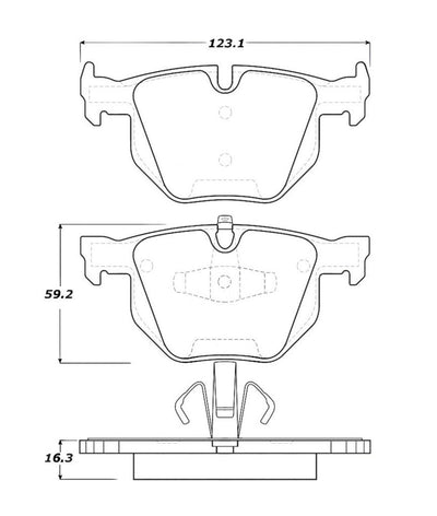StopTech Street Touring Rear Brake Pads — Fits 06-15 BMW 330, 335 Series, X1