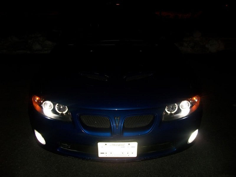 Faros delanteros de proyector Spyder Pontiac GTO 04-06 LED Halo LED negro alto H1 bajo H1 PRO-YD-PGTO04-HL-BK