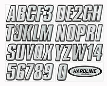 Cargar imagen en el visor de la galería, Hardline Boat Lettering Registration Kit 3 in. - 800 Silver/Black