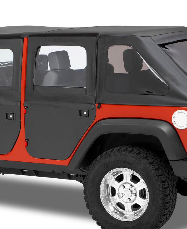 Bestop Full Fabric Doors - Black Diamond - Rear