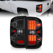 Cargar imagen en el visor de la galería, ANZO 15-19 Chevy Silverado 2500HD/3500HD (Factory Halogen Only) LED Tail Lights Black w/Clear Lens