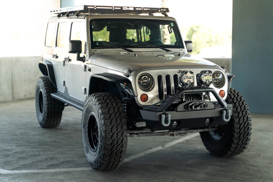 DV8 Offroad 07-18 Jeep JK Fender Flares; Slim; Front & Rear