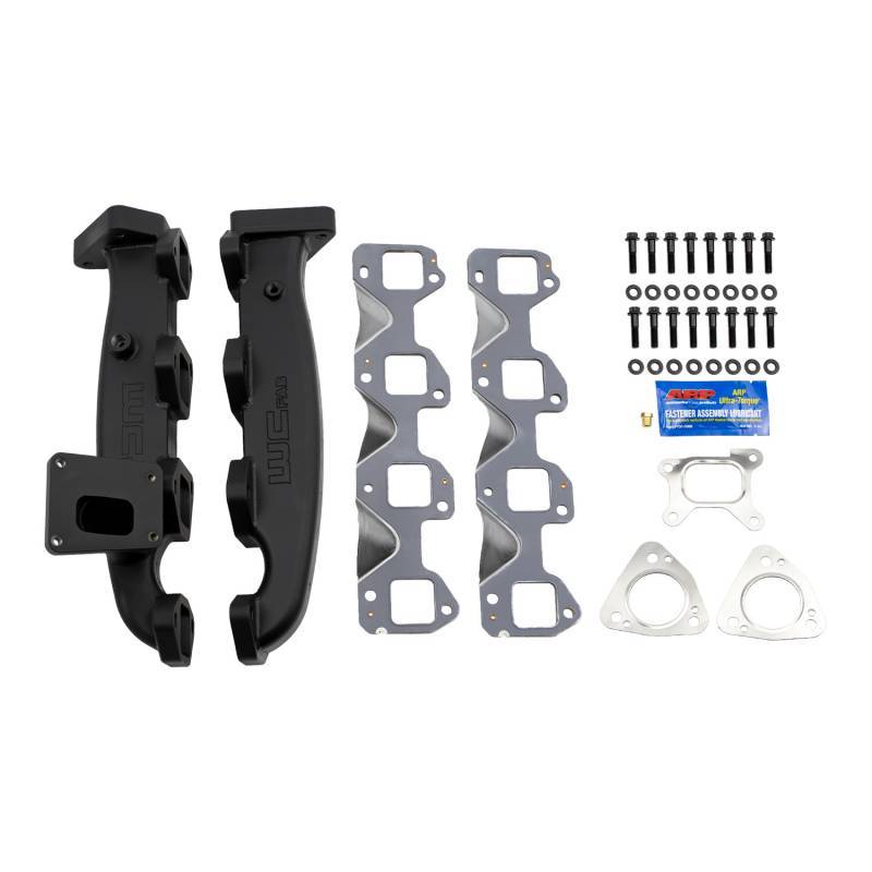 Kit de colector de escape de palanquilla Wehrli 17-24 L5P Duramax con juntas y herrajes ARP