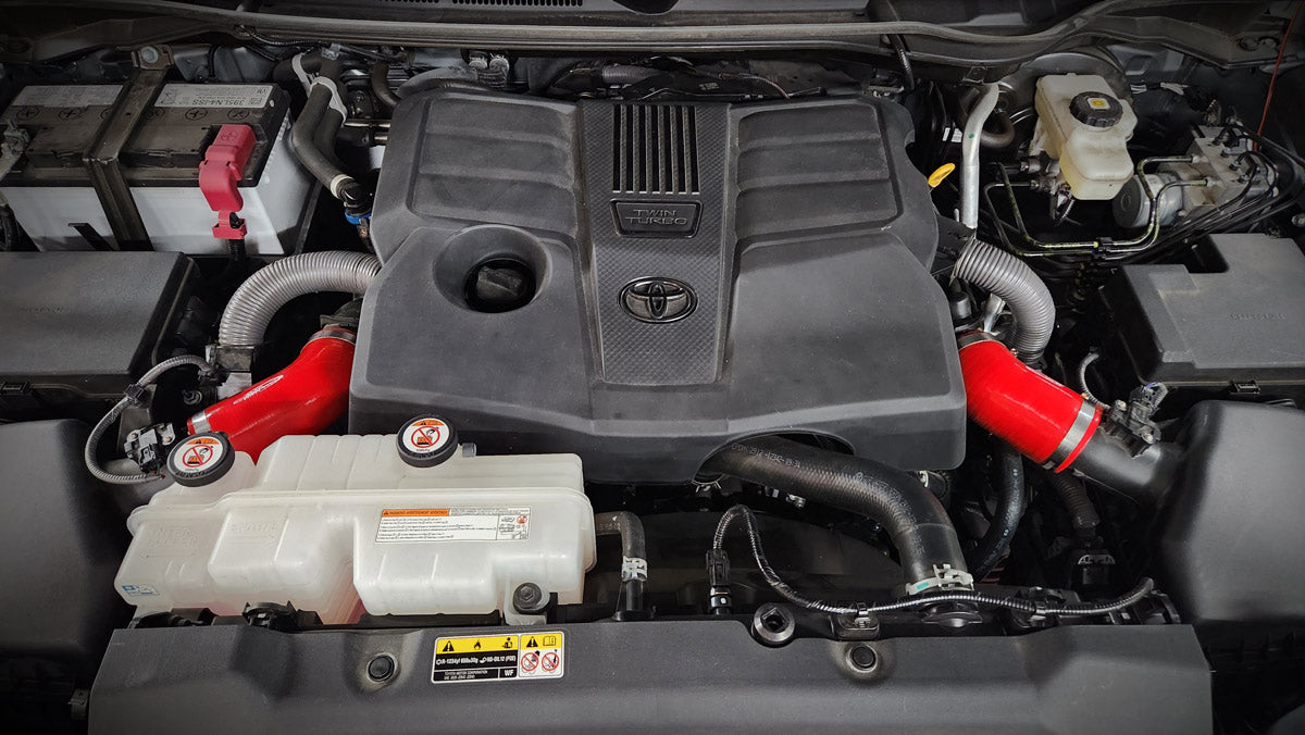 BMS Dual Silicone Intake Pipe Upgrade for 2022+ Toyota Tundra & 2023+ Toyota Sequoia 3.4L - view 2