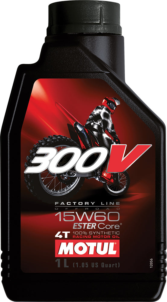 Motul 300V Competition Synthetic OIL 4T 15W60 Offroad 1L 12/Case (104137)