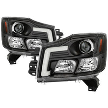 Cargar imagen en el visor de la galería, Spyder 04-15 Nissan Titan / 04-07 Nissan Armada V2 Projector Headlights - Black PRO-YD-NTI04-DRL-BK