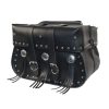 Willie & Max Universal American Classic Straight Saddlebags (14.5 in L x 11.5 in W x 5.5 in H)-Black (58380-00)