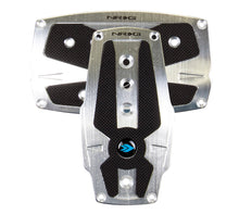 Cargar imagen en el visor de la galería, NRG Brushed Aluminum Sport Pedal A/T - Silver w/Black Rubber Inserts