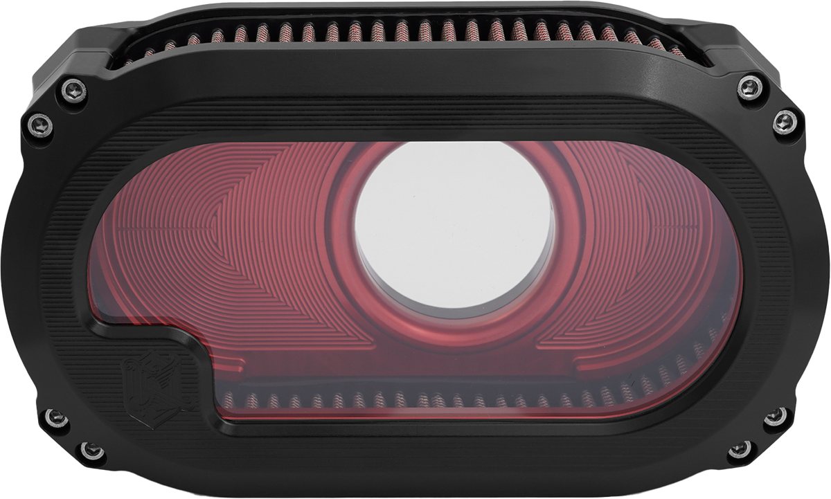 Kens Factory NL M8 AIR Cleaner w/Glass Black w/RED (NXT-01BR)