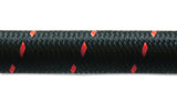 20ft Roll of Black Red Nylon Braid Flex Hose; AN Size: -12; Hose ID: 0.68