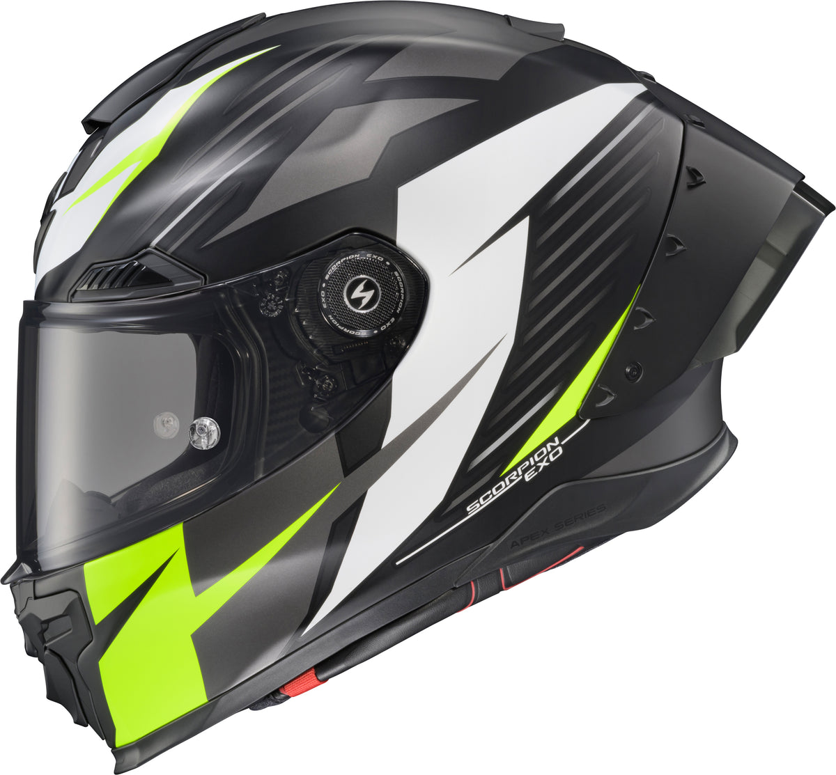 Scorpion EXO Apex EXO-Warp Full Face Helmet Dilithium BLK/Whit/HI-VIS XL (WAR-3116)