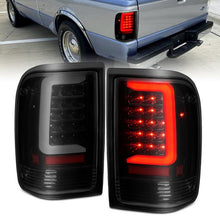 Cargar imagen en el visor de la galería, ANZO 1993-1997 Ford  Ranger LED Tail Lights w/ Light Bar Black Housing Smoked Lens