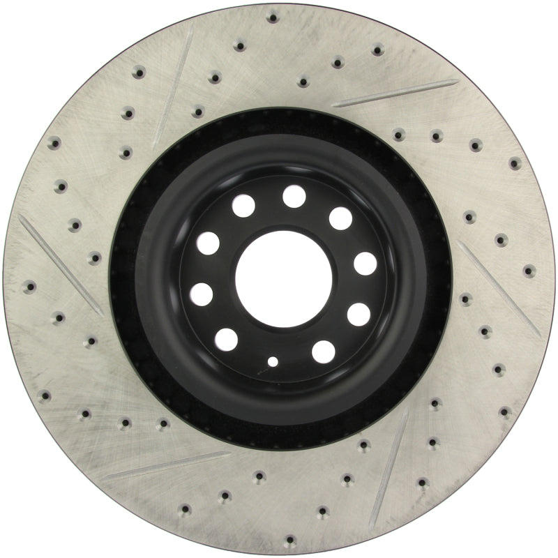 StopTech Slotted & Drilled Left Front Rotor — Fits 2009-2010 VW CC VR6, 2006-2008 VW Passat VR6