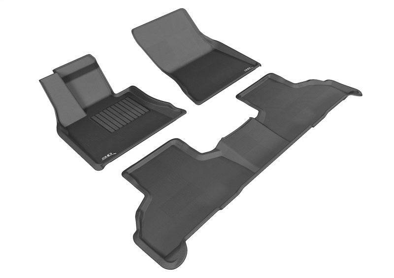 3D MAXpider Kagu Floor Mats - Black — Fits 2014-2019 BMW X5/X6 F15/F16