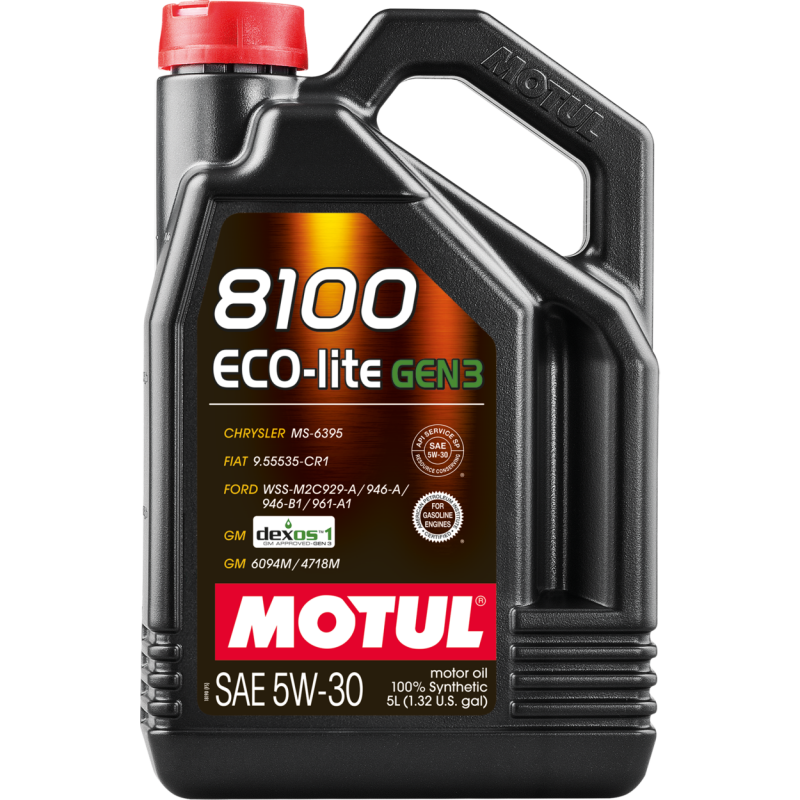 Motul 8100 Eco-Lite GEN3 5W-30 Synthetic Motor Oil - 5 Liter