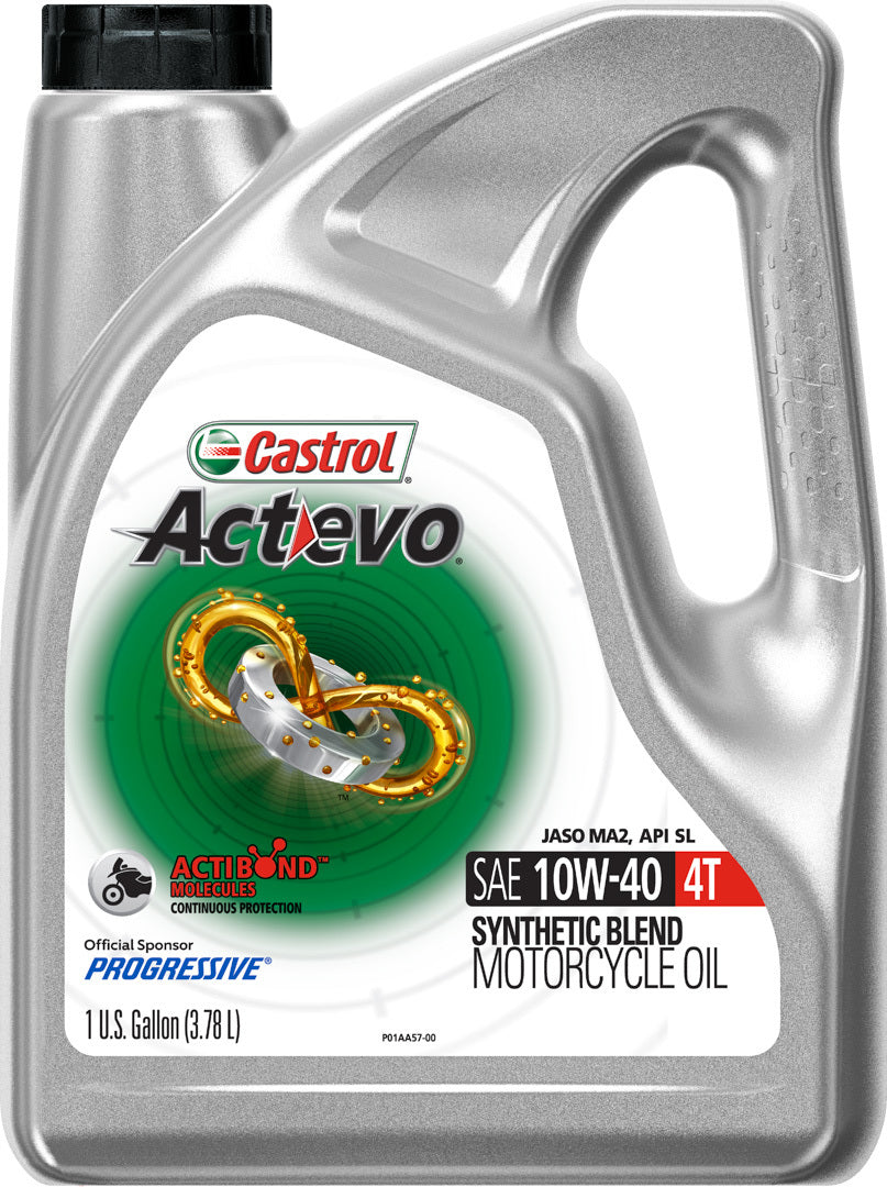 Castrol ACT>EVO Synthetic Blend OIL 4T 10W40 1GAL (15D7D4)