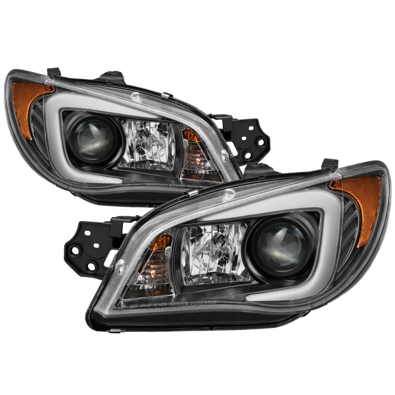 Spyder Subaru WRX 2006-2007 Projector Headlights - Halogen Only - Black PRO-YD-SWRX06-LBDRL-BK