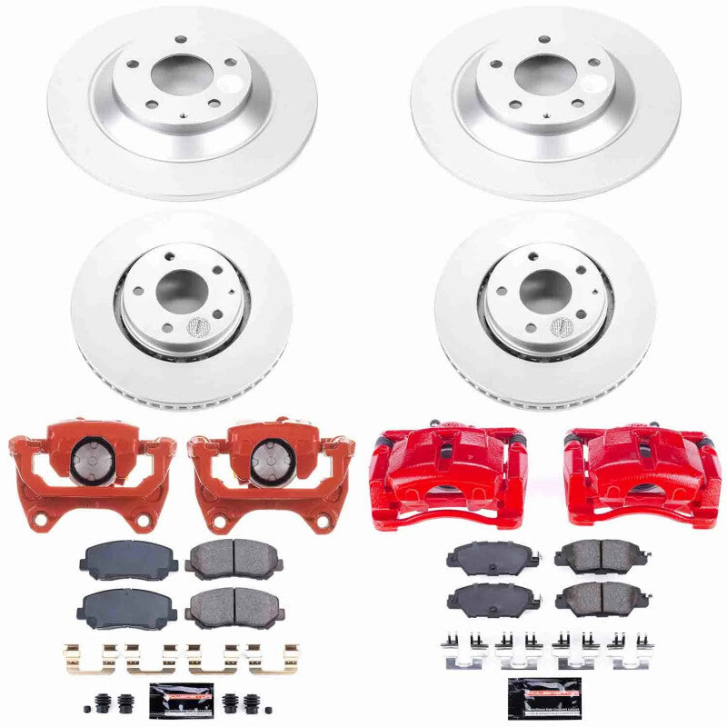 Power Stop 16-25 Mazda CX-5 Front and Rear Z23 Coated Kit w/Powder Coated Calipers