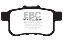 Cargar imagen en el visor de la galería, Pastillas de freno traseras Greenstuff EBC 09-14 Acura TSX 2.4