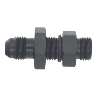 DeatschWerks 6AN Matte Black Bulkhead Fitting with Nut
