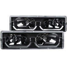 Cargar imagen en el visor de la galería, ANZO 1988-1998 Chevrolet C1500 Crystal Headlights Black w/ Low - Brow