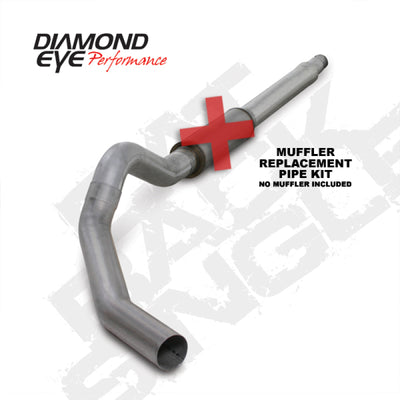 Diamond Eye 5in Aluminized Muffler Replacement Pipe — Fits 03-07 Ford 6.0L F250/F350