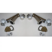 Cargar imagen en el visor de la galería, Granatelli 4.0in Stainless Steel Manual Dual Exhaust Cutout Kit w/Slip Fit &amp; Band Clamps