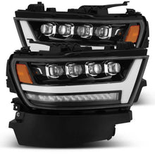 Cargar imagen en el visor de la galería, AlphaRex 19-20 Ram 1500HD NOVA LED Proj Headlights Plank Style Gloss Blk w/Activ Lght/Seq Signal/DRL