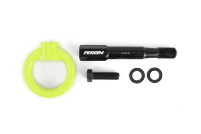 Perrin Performance Front Tow Hook Kit Neon Yellow — Fits 2015-2017 Subaru WRX/STI