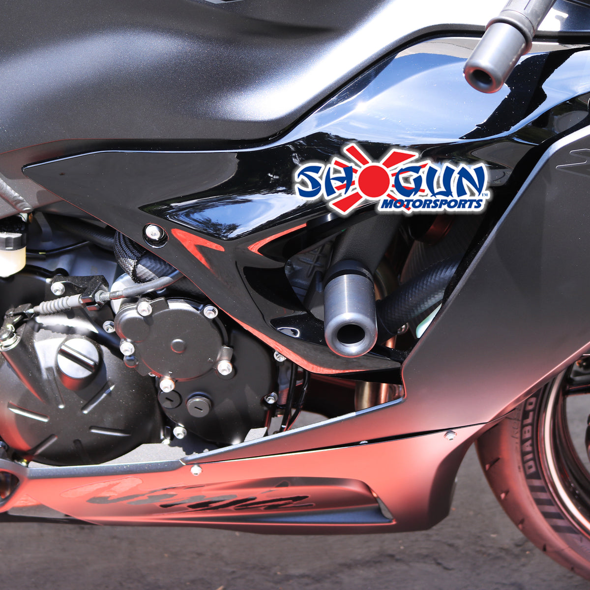 Shogun Complete Slider KIT NO CUT Black KAW (755-4469)