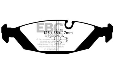 EBC Redstuff Rear Brake Pads — Fits 1987-1988 BMW M5 3.5 (E28)