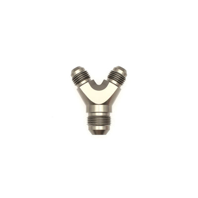 DeatschWerks 6AN to 6AN to 8AN Y-Block Fitting - Matte Black