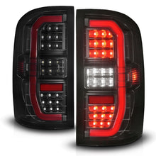 Cargar imagen en el visor de la galería, ANZO 14-18 GMC Sierra 1500 Full LED Taillights Black Housing Smoke Lens (w/C Light Bars)