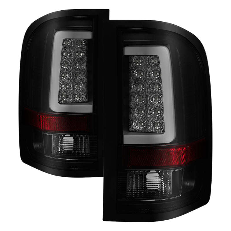 Spyder 07-13 Silverado (Will Not Work w/2010 921 Bulb)V3 Tail Lights Blk Smk ALT-YD-CS07V3-LBLED-BSM