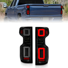 Cargar imagen en el visor de la galería, Anzo 19-21 Chevy Silverado Full LED Tailights Black Housing Smoke Lens G2 (w/C Light Bars)