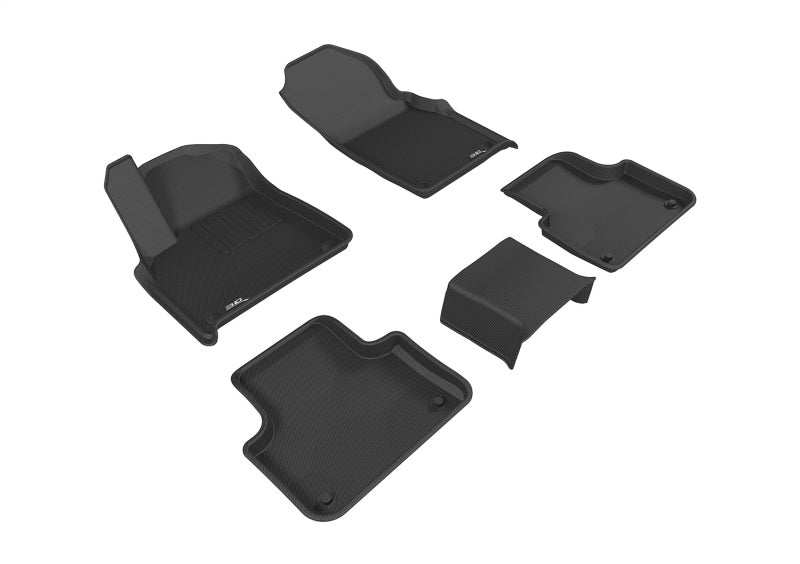 3D MAXpider Kagu Floor Mats - Black — Fits 2017-2023 Audi Q7/Q8