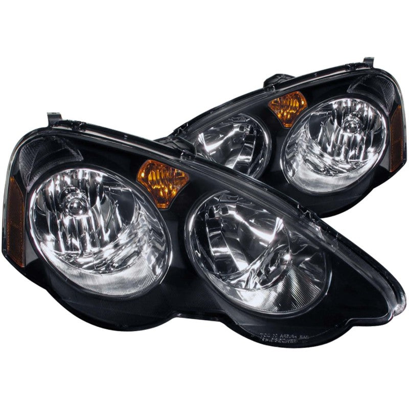 Faros delanteros de cristal ANZO 2002-2004 Acura Rsx negros