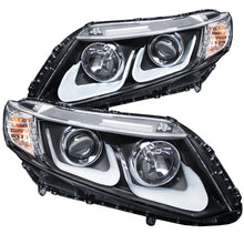 Load image into Gallery viewer, ANZO 2012-2015 Honda Civic Projector Headlights w/ U-Bar Black