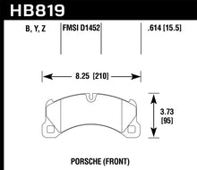 Cargar imagen en el visor de la galería, Hawk 11-13 Porsche Cayenne HPS 5.0 Front Brake Pads