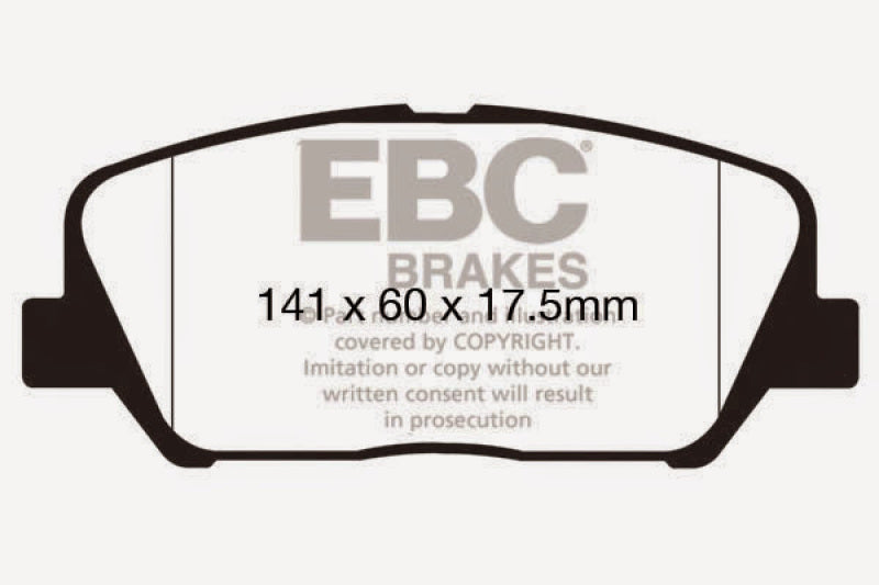 EBC 12-15 Hyundai Veloster 1.6 Turbo Greenstuff Front Brake Pads