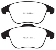 Cargar imagen en el visor de la galería, EBC 15 and up Audi Q3 2.0 Turbo Yellowstuff Front Brake Pads