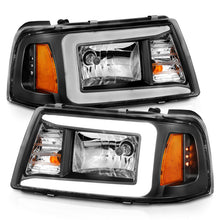 Cargar imagen en el visor de la galería, ANZO 2001-2011 Ford Ranger Crystal Headlights w/ Light Bar Black Housing