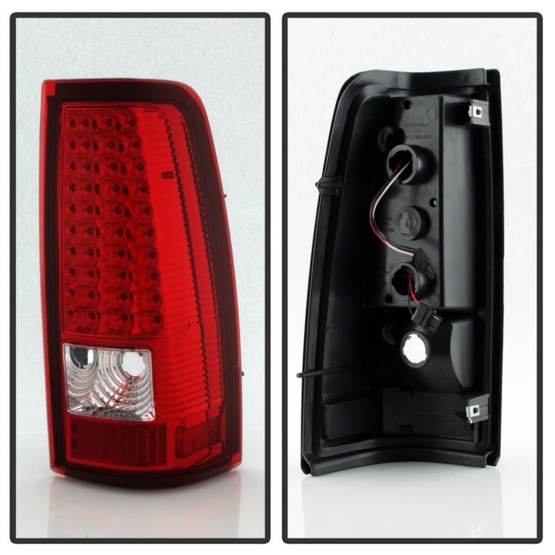 Luces traseras LED Xtune Chevy Silverado 1500/2500/3500 99-02 rojas transparentes ALT-ON-CS99-LED-RC