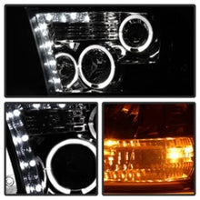 Cargar imagen en el visor de la galería, Faros delanteros de proyector Spyder Dodge Ram 1500 09-14 10-14 Halógeno - LED Halo LED - Smke PRO-YD-DR09-HL-SM