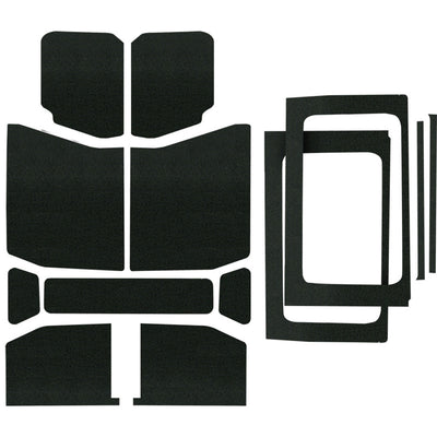 DEI Boom Mat Complete Headliner Kit 13-Piece Black — Fits 2018-2023 Jeep Wrangler JL 4-Door