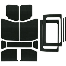 Cargar imagen en el visor de la galería, Kit completo de alfombrillas para techo de Jeep Wrangler JL de 4 puertas DEI 18-23, 13 piezas, color negro